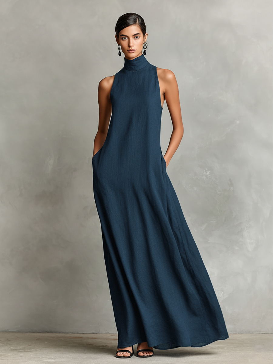 CHIARA | High-Neck Maxi Dress