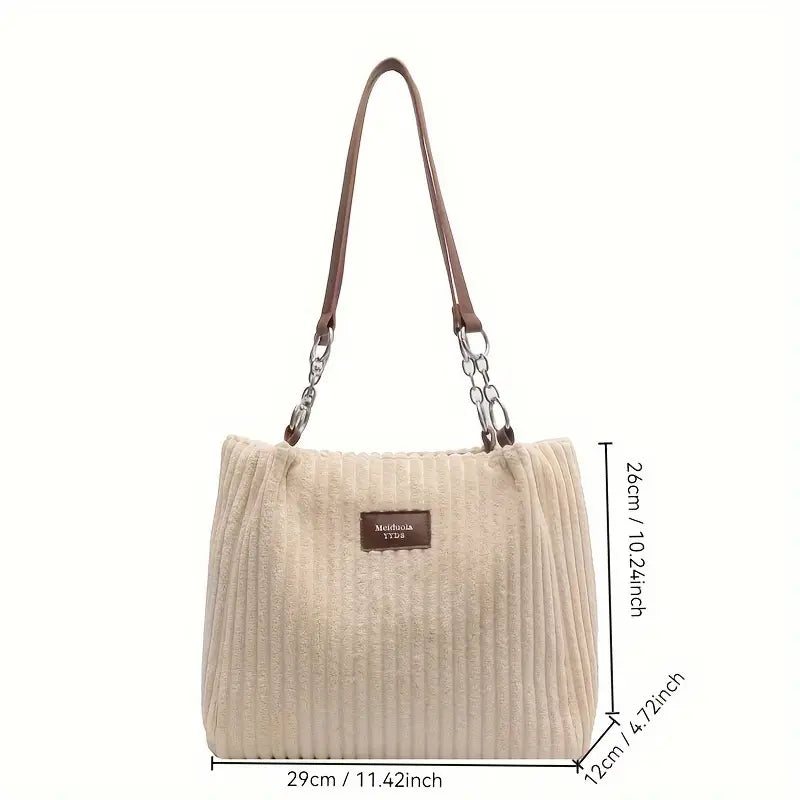 BYANE | Women's Corduroy Tote Bag