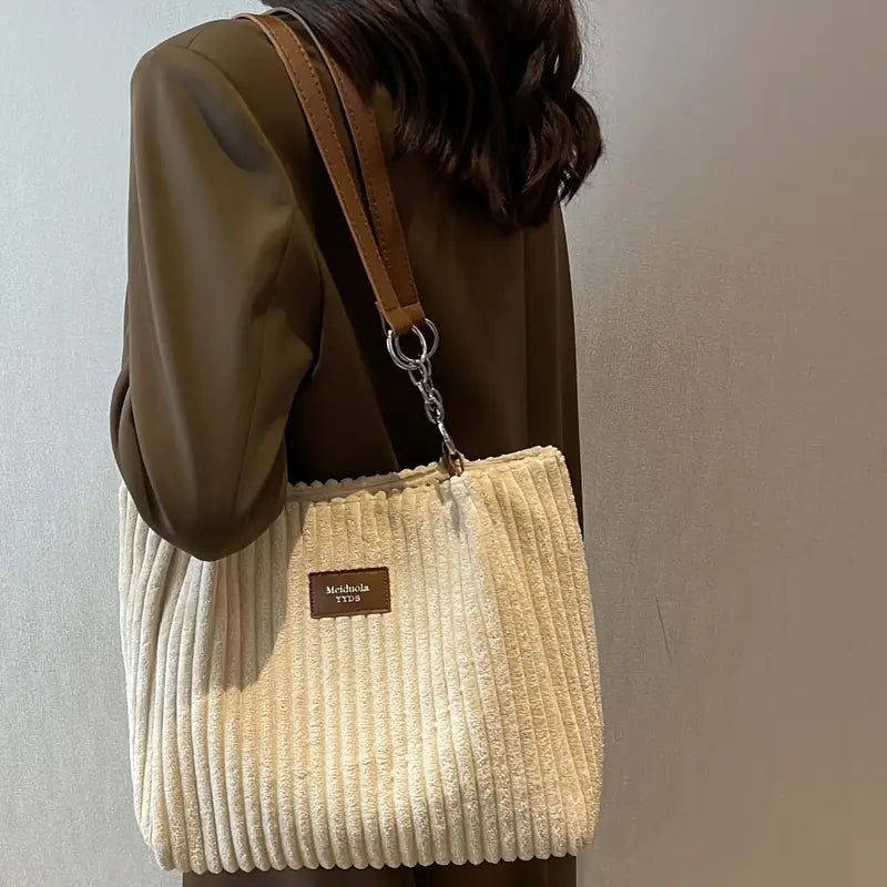 BYANE | Women's Corduroy Tote Bag