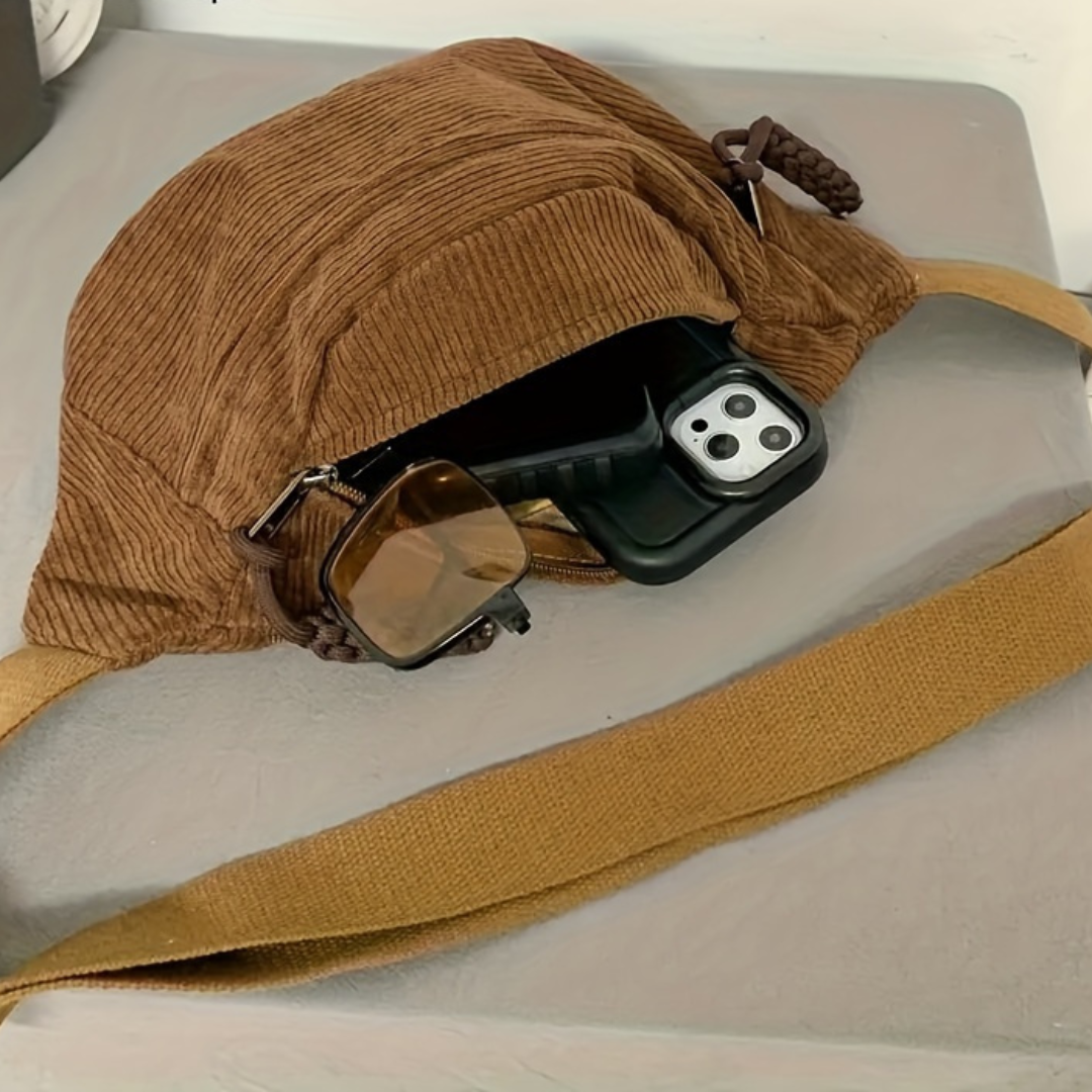PETRA | Stylish Corduroy Crossbody Bag