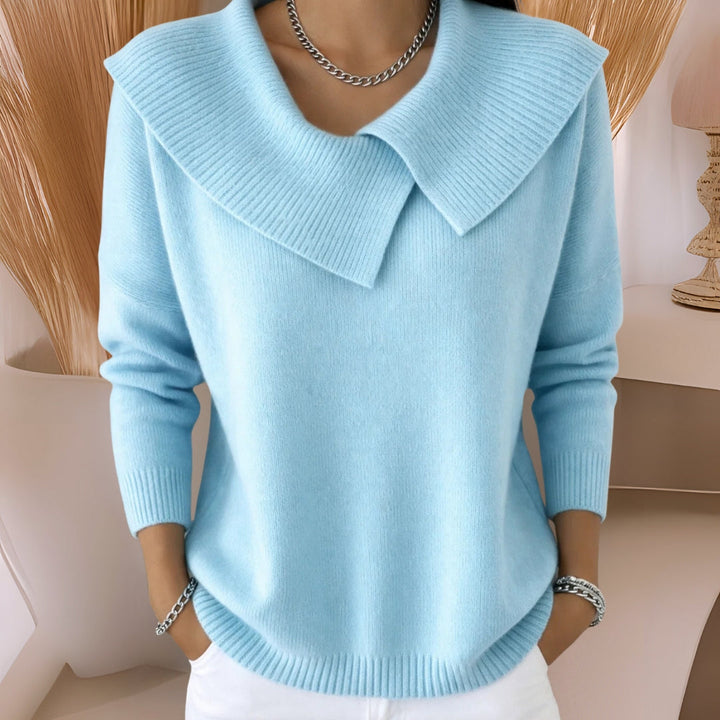 CHARLOTTE | Knit Sweater with Soft Collar