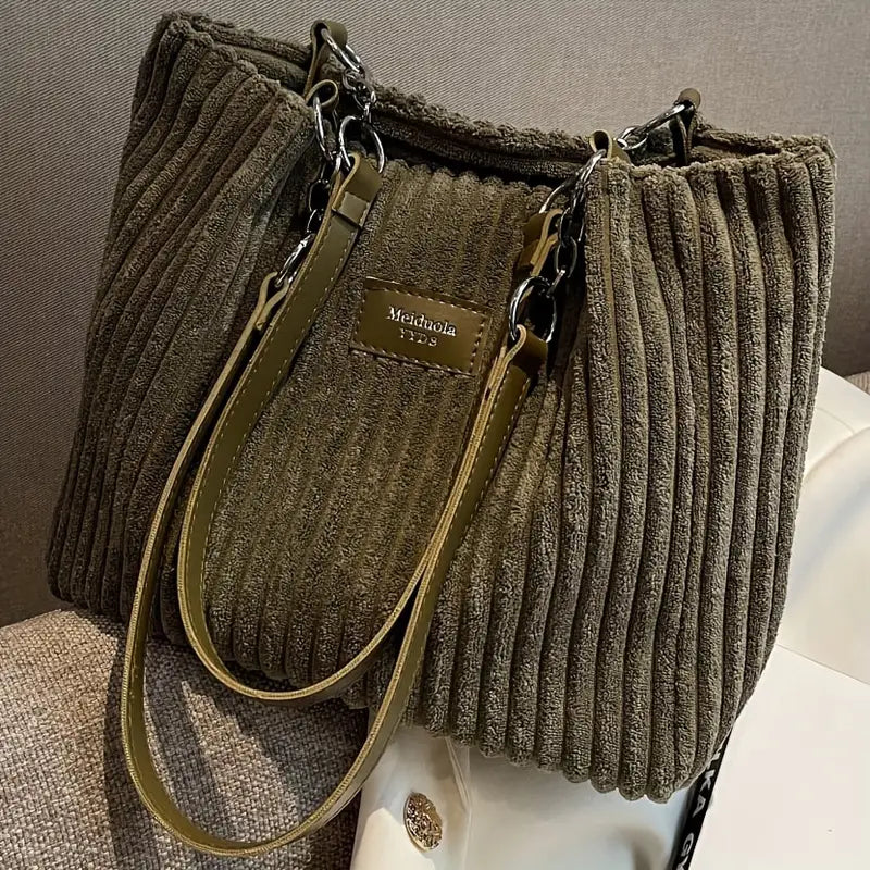 BYANE | Women's Corduroy Tote Bag