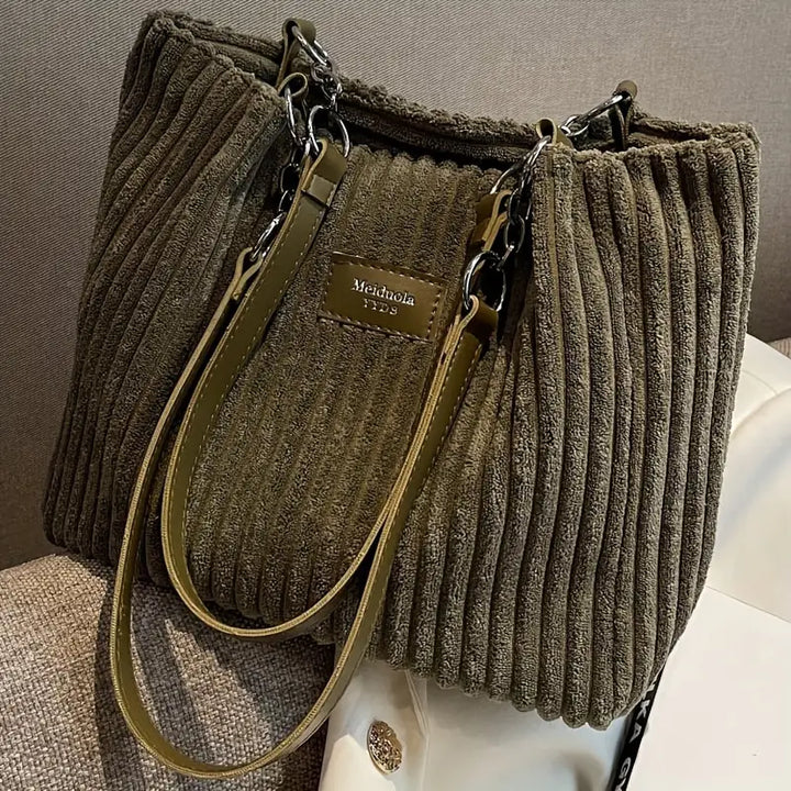 BYANE | Women's Corduroy Tote Bag