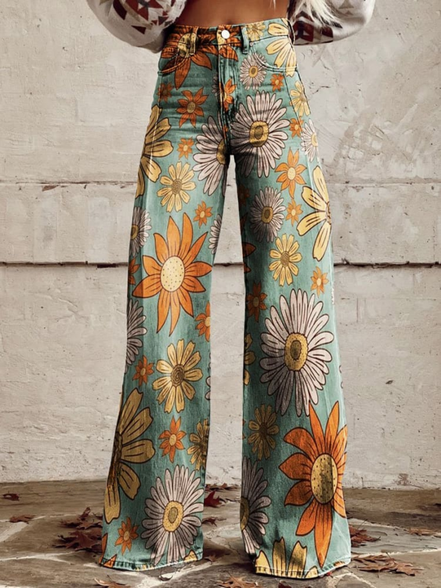 CIRILLA | Palazzo Pants Fleuris