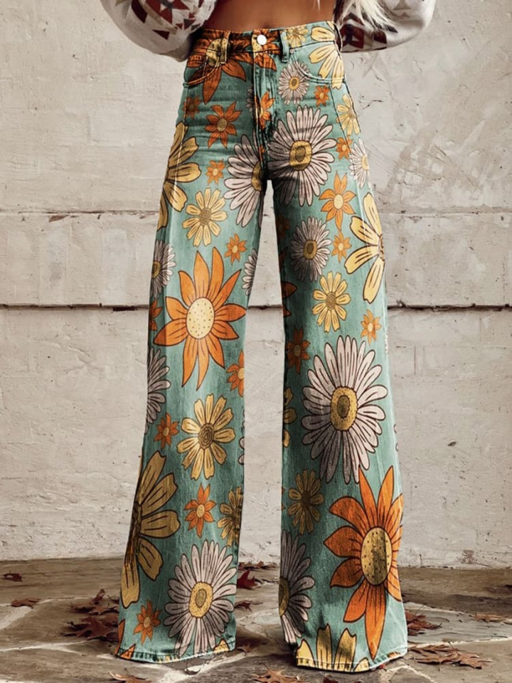 CIRILLA | Palazzo Pants Fleuris