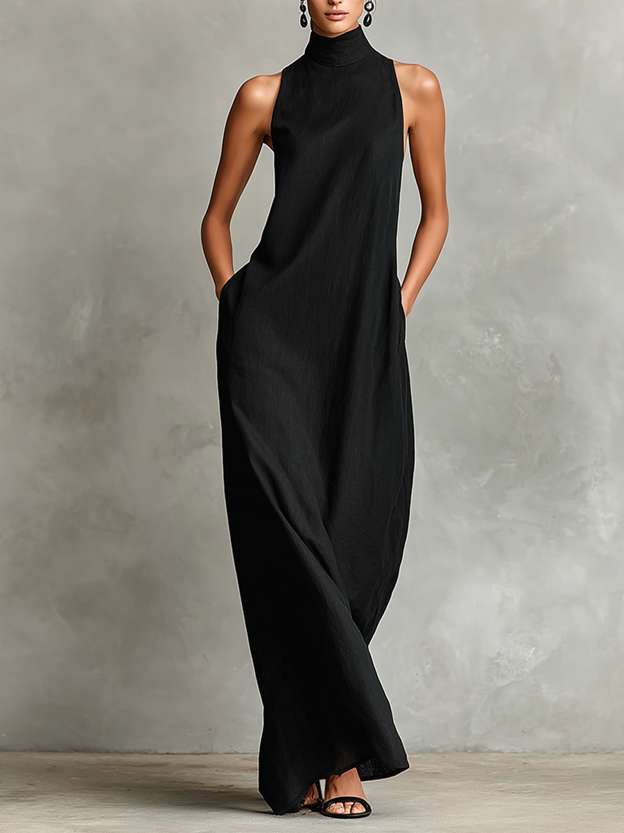CHIARA | High-Neck Maxi Dress