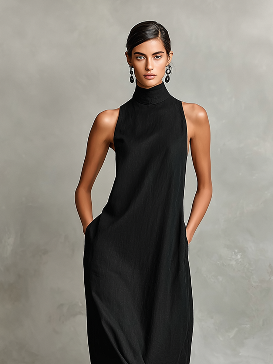 CHIARA | High-Neck Maxi Dress
