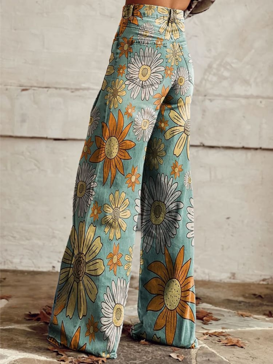CIRILLA | Palazzo Pants Fleuris