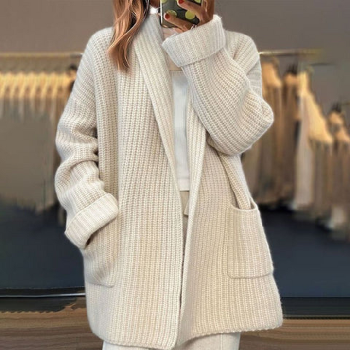 ELENA | Open-Front Knit Cardigan