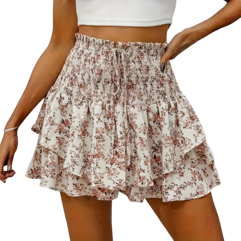 KIRRA | High Waist Floral Tie Front Wide Leg Shorts