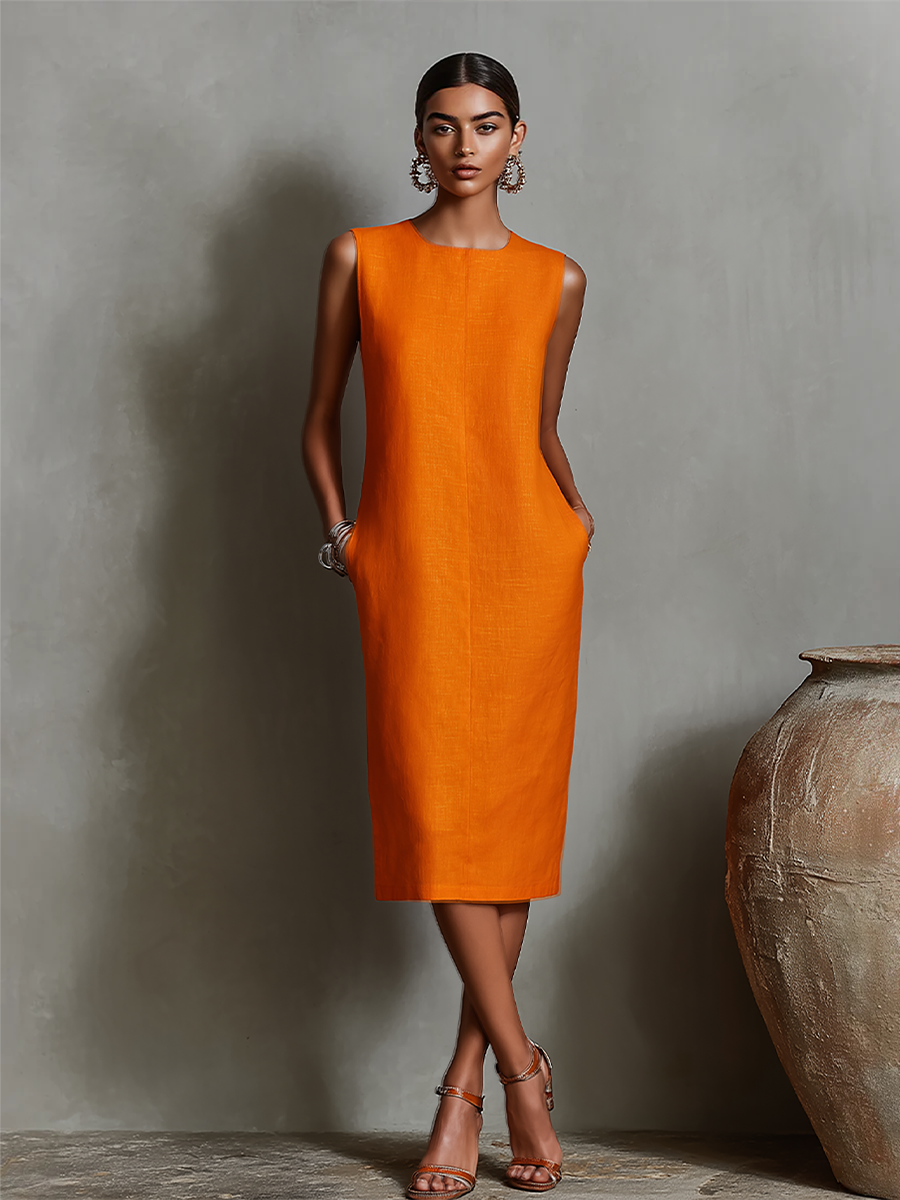 MAUREEN | Midi Dress with Pockets