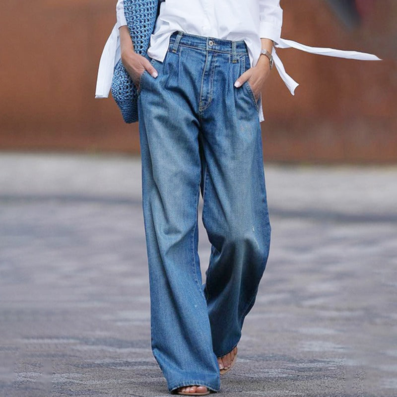 MANTHA | High-Waisted Wide-Leg Pants