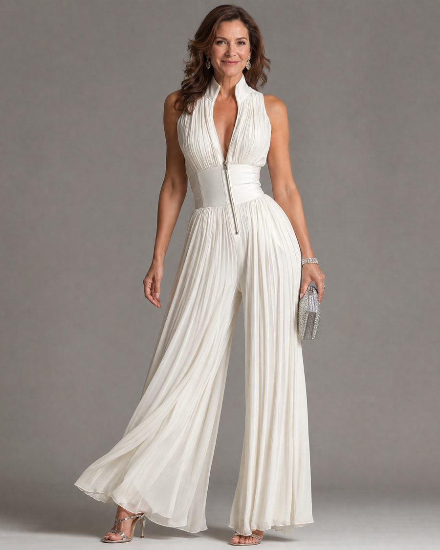 ZAKIRA | Elegant Pleated Jumpsuit