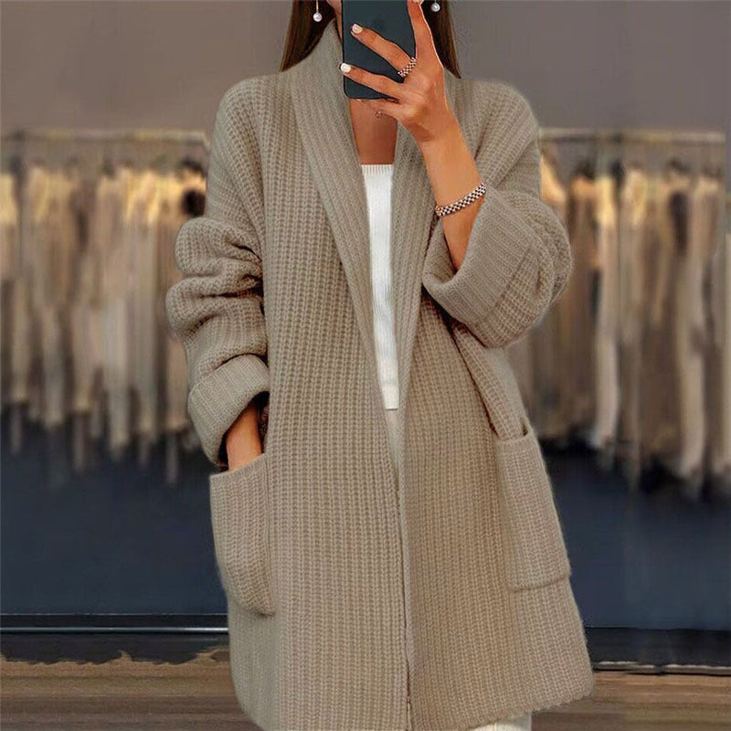ELENA | Open-Front Knit Cardigan