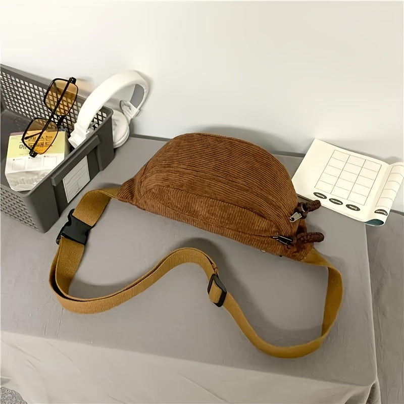 PETRA | Stylish Corduroy Crossbody Bag