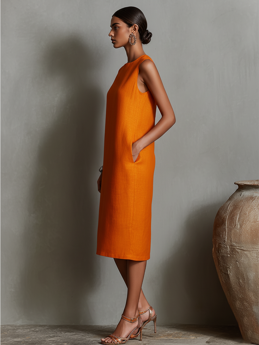 MAUREEN | Midi Dress with Pockets