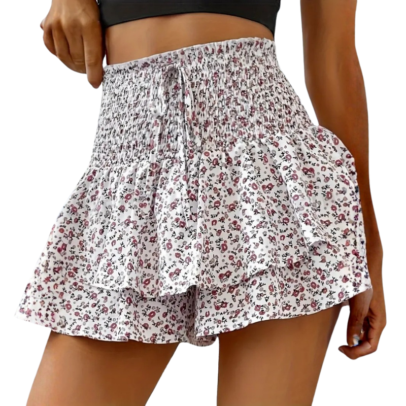 KIRRA | High Waist Floral Tie Front Wide Leg Shorts