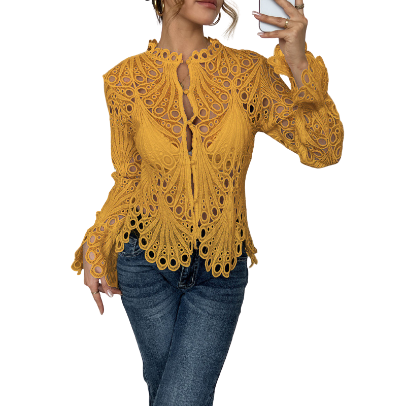 TINA | Chic Flounce Sleeve Blouse