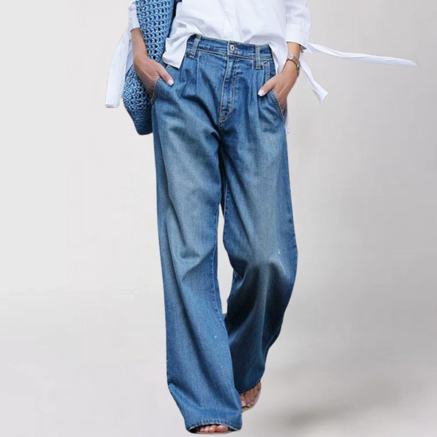 MANTHA | High-Waisted Wide-Leg Pants