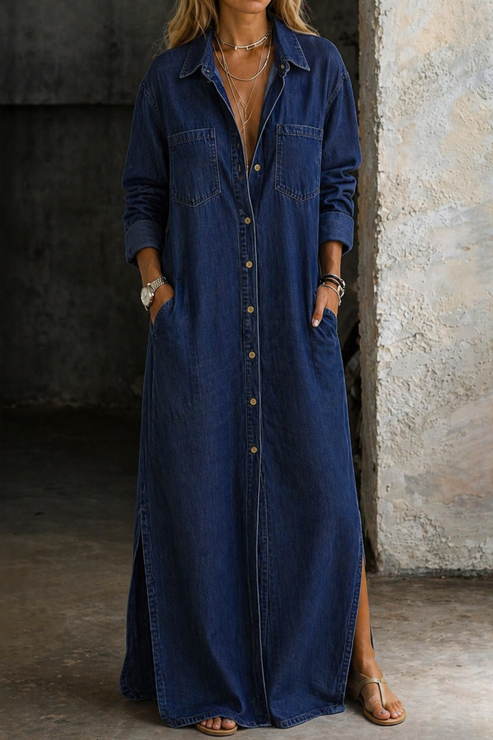 MAVIE | Button Down Midi Dress