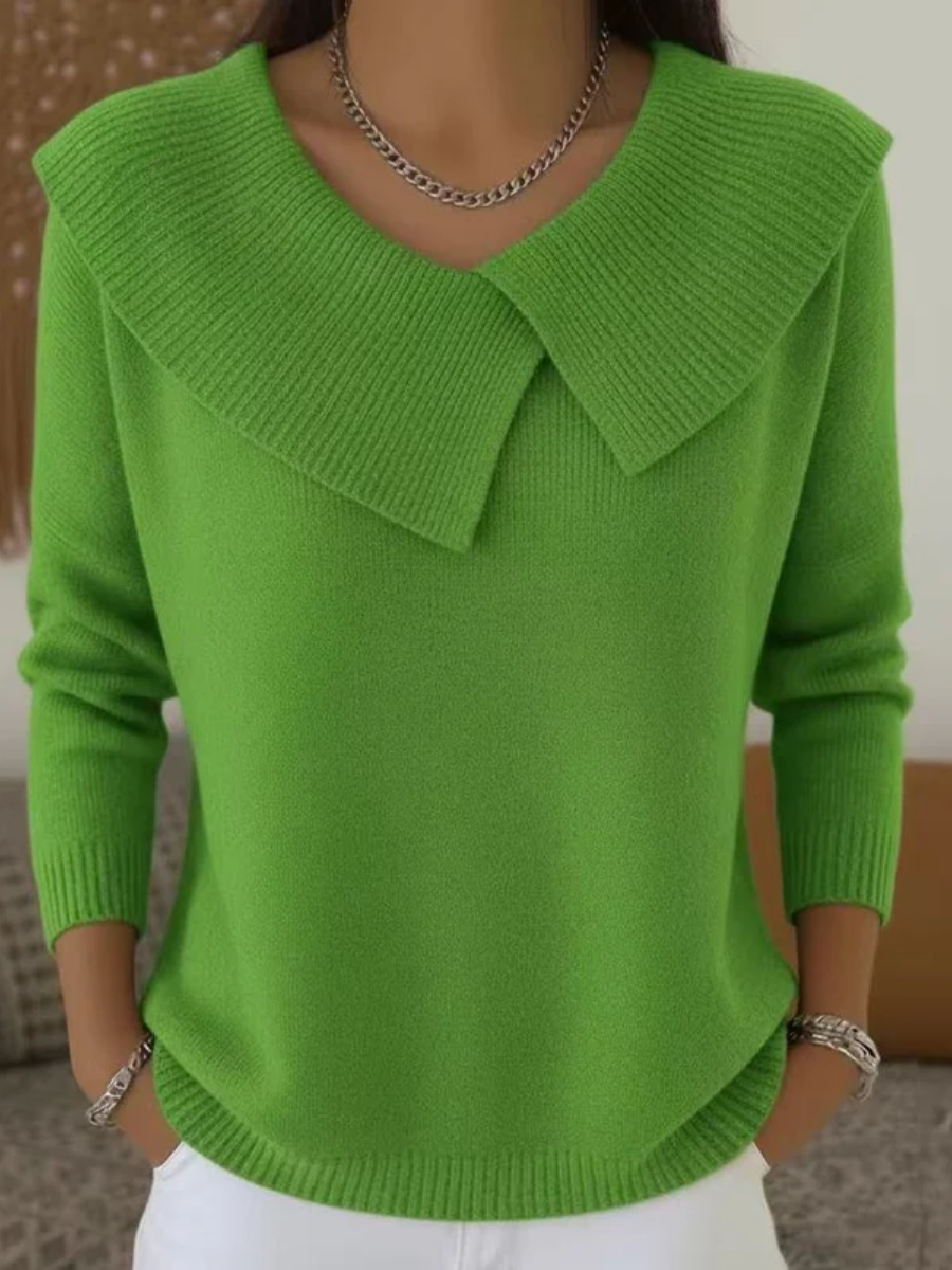 AMY | Warm Sweater with Soft Collar