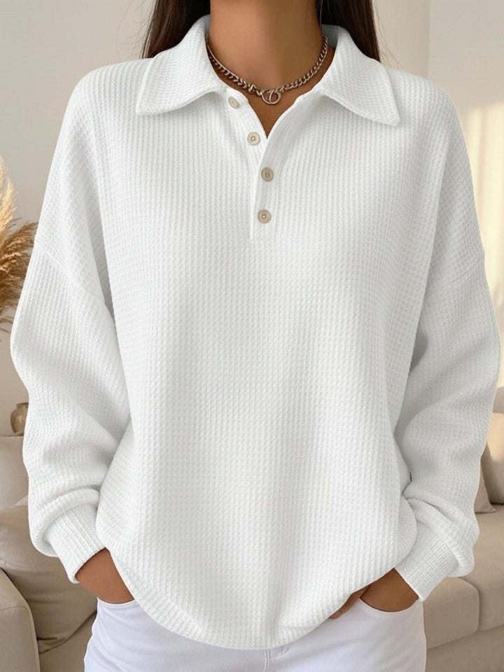 LIVIA | Textured Polo Sweater