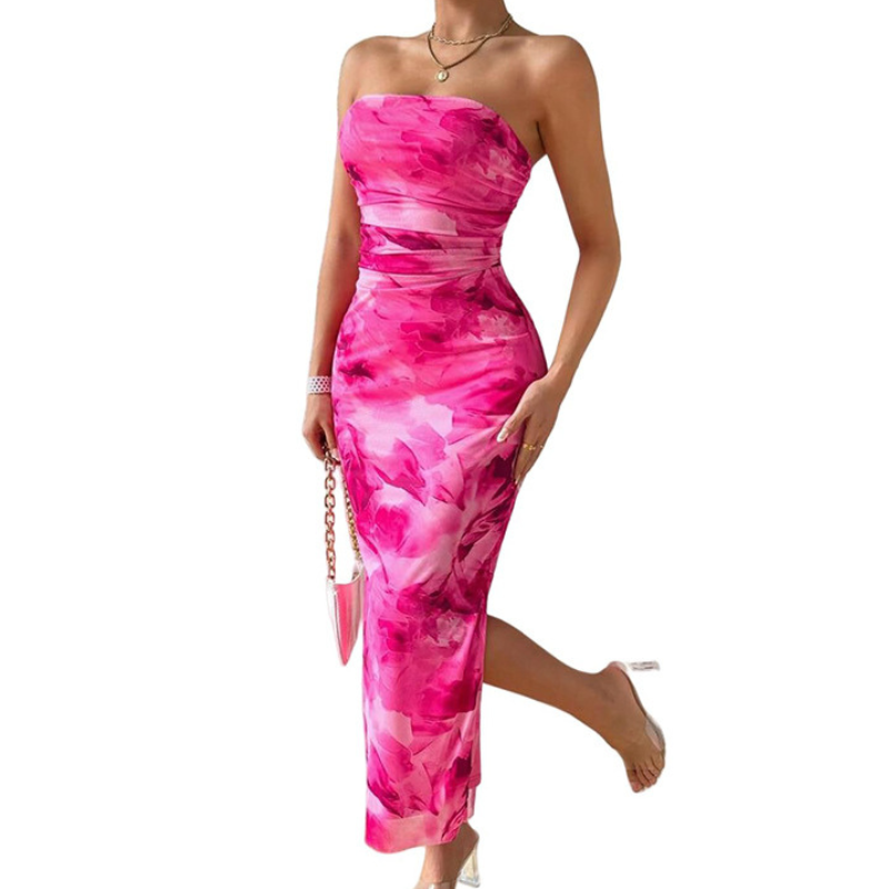 MINA | Modern Sleeveless Ruched Maxi Dress