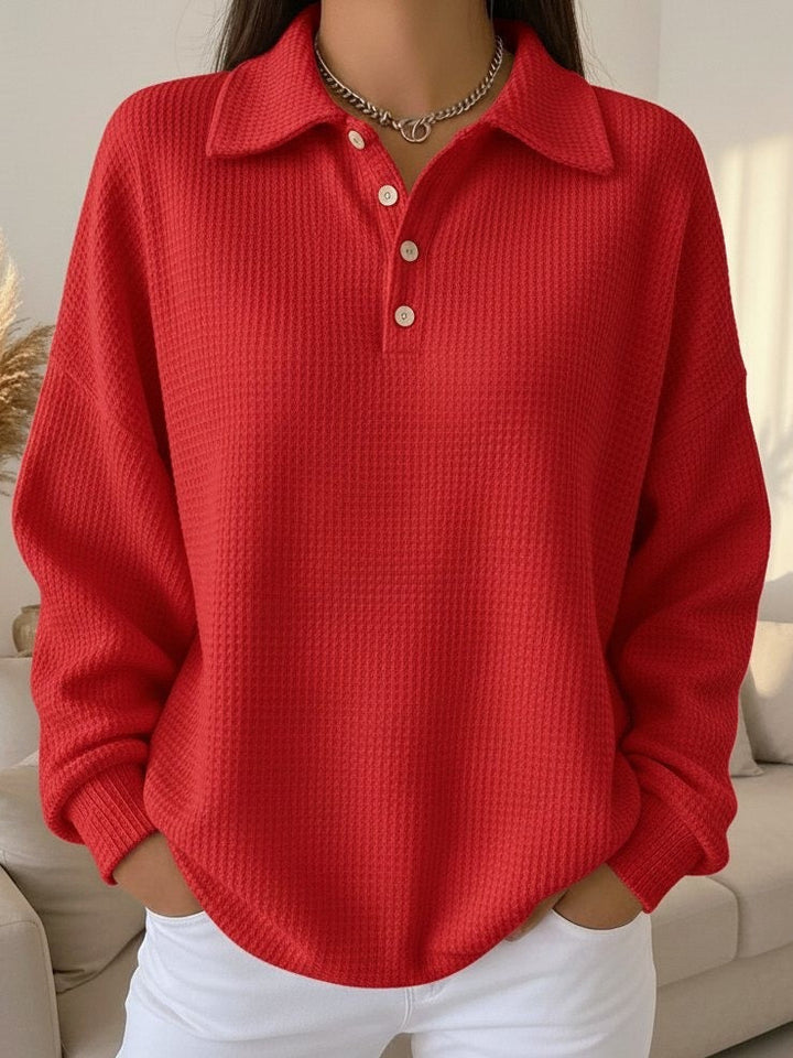 LIVIA | Textured Polo Sweater