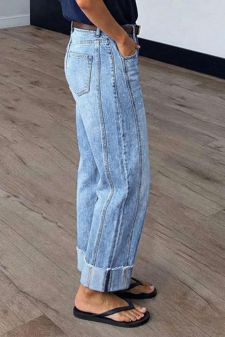 MIA | Roll Edge Straight Jeans