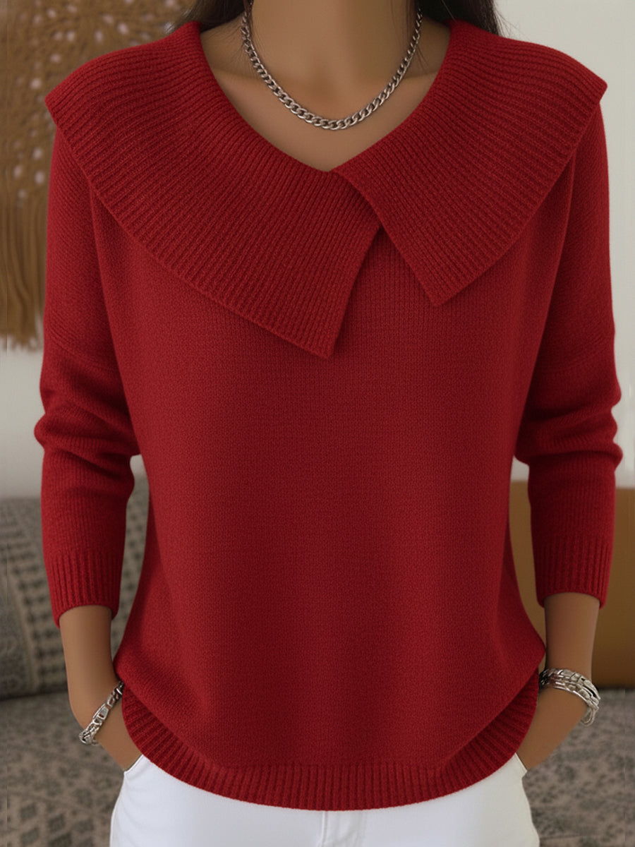 AMY | Warm Sweater with Soft Collar