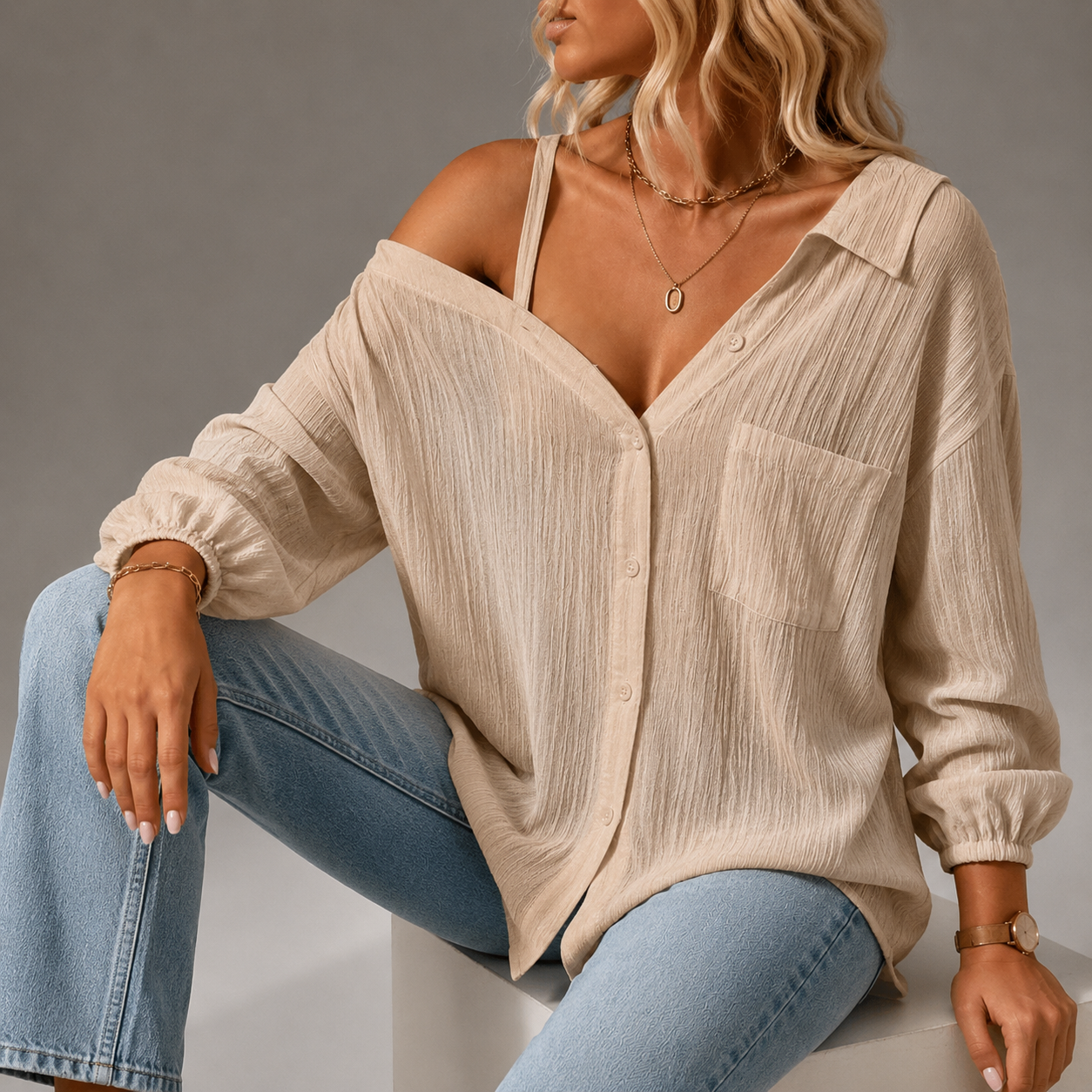 SHEENA | Off-Shoulder Shirt