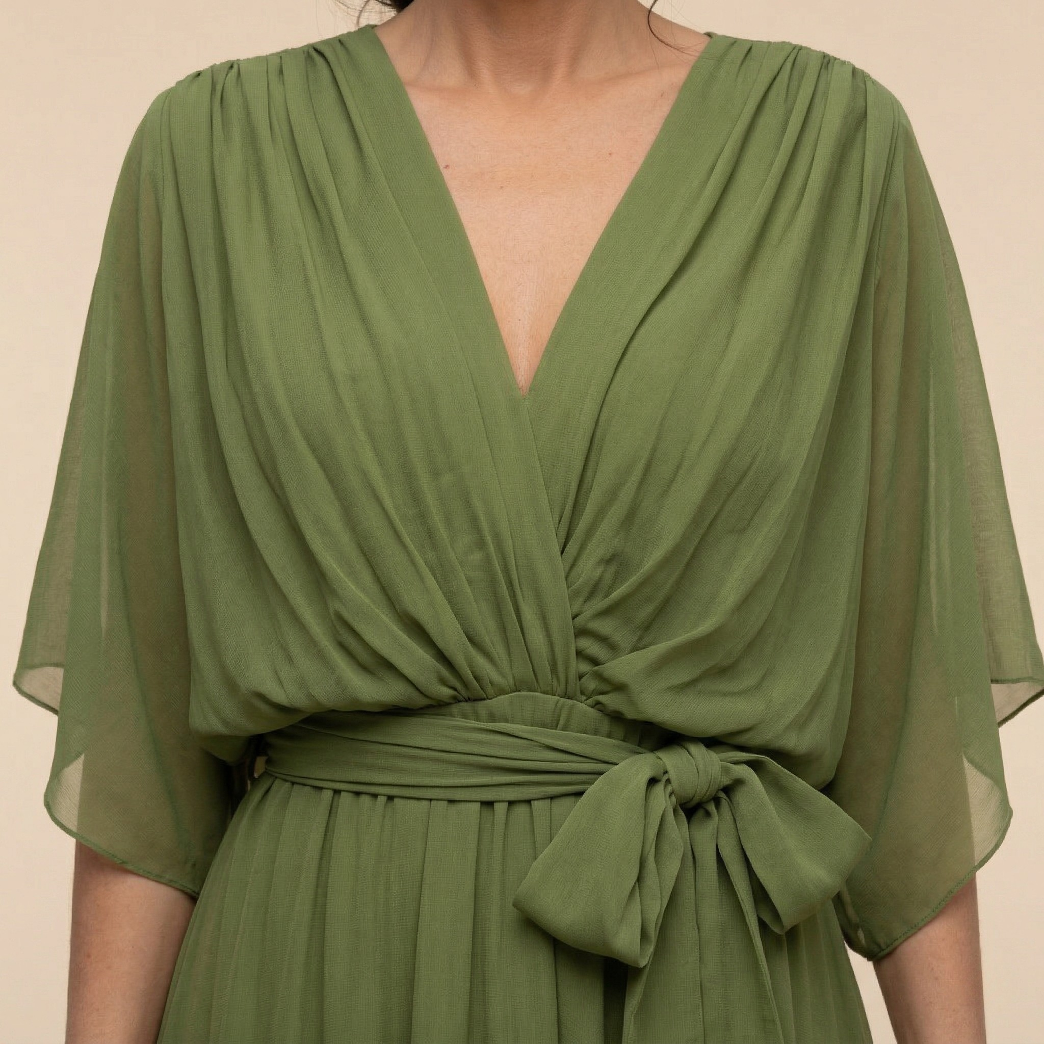 ERICA | Elegant V-Neck Maxi Dress