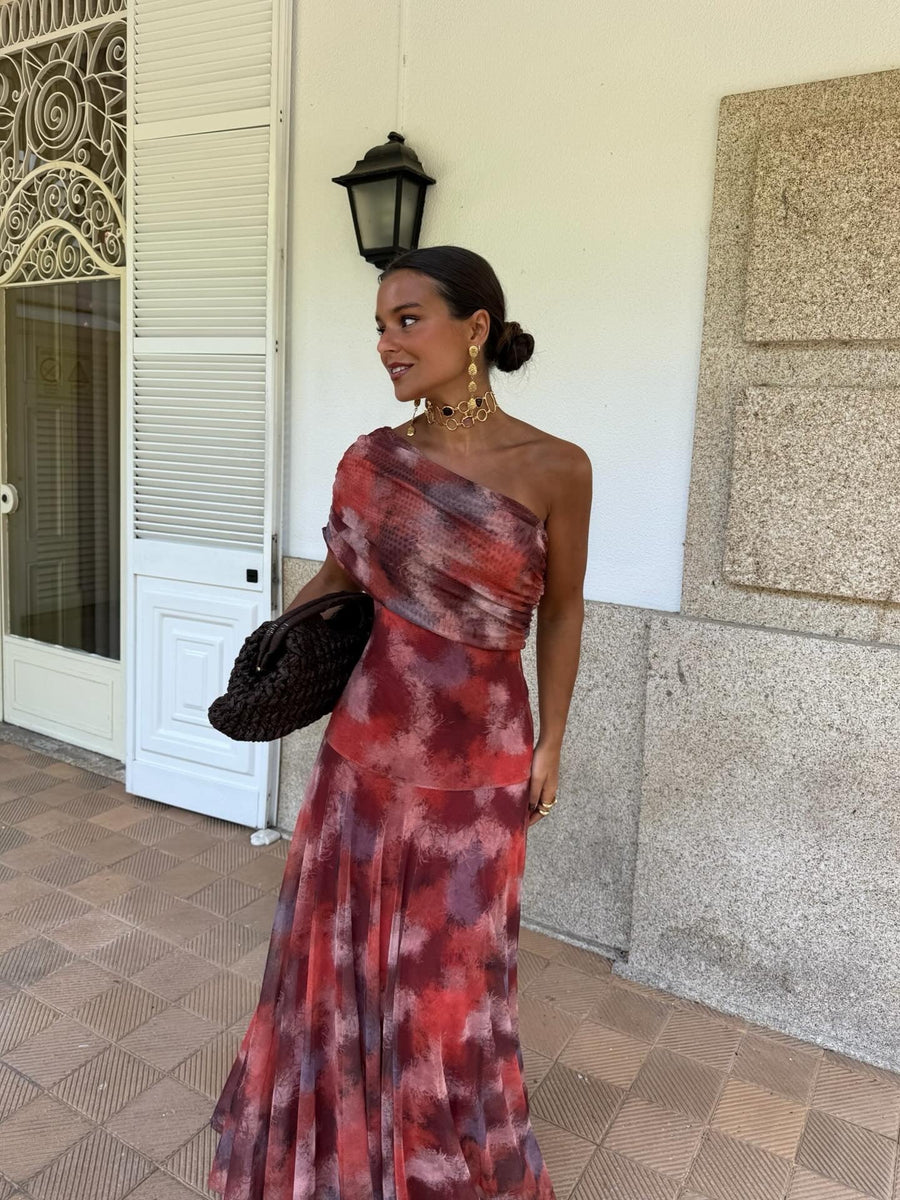MIRA | Long Low-Cut Dress