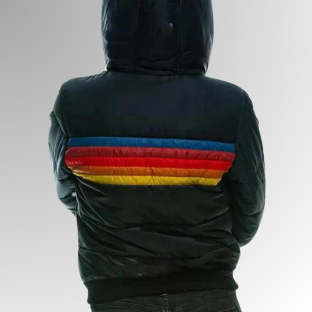PHOENIX | Women's Rainbow Stripe Zip-Up Jacket