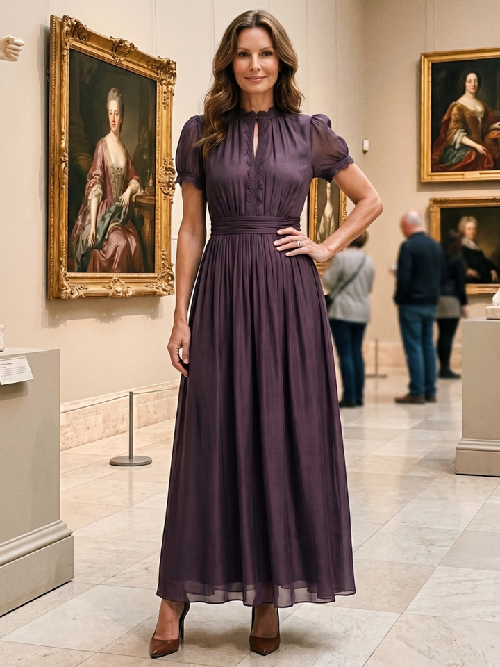 DIVINA | Pleated Maxi Dress