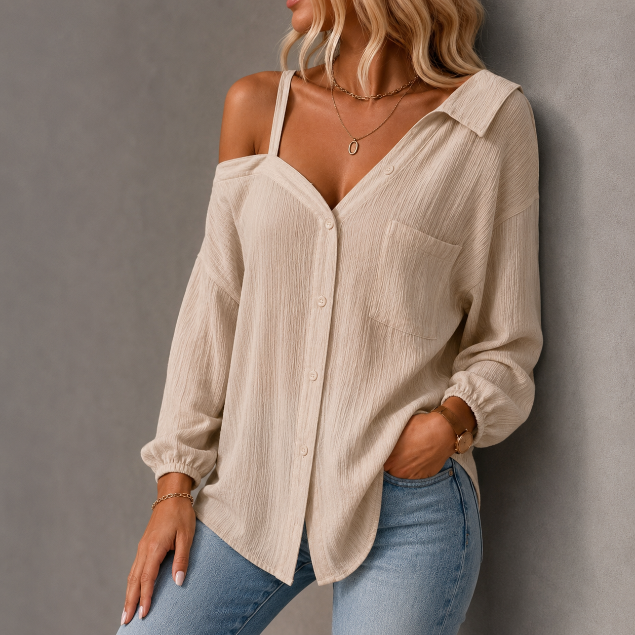 SHEENA | Off-Shoulder Shirt