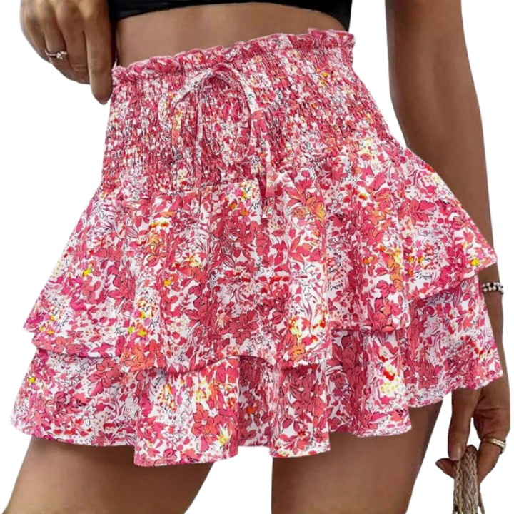 KIRRA | High Waist Floral Tie Front Wide Leg Shorts