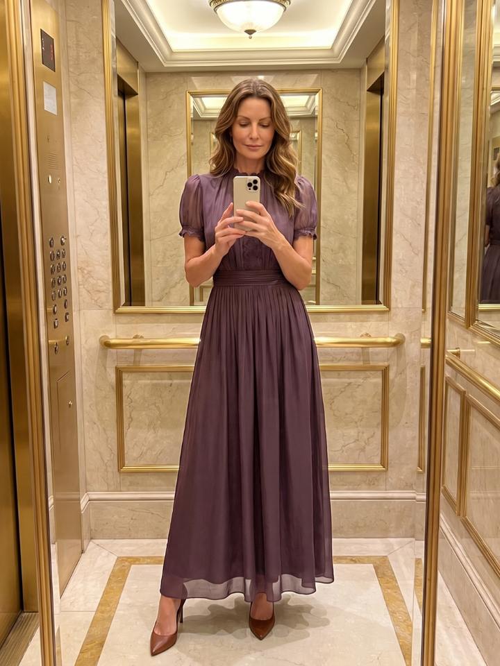 DIVINA | Pleated Maxi Dress