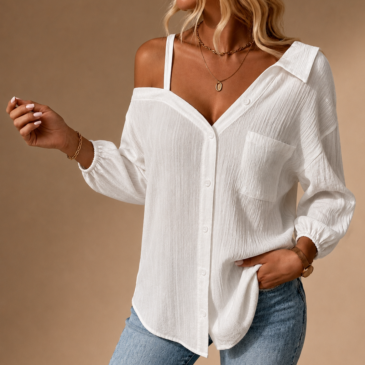 SHEENA | Off-Shoulder Shirt