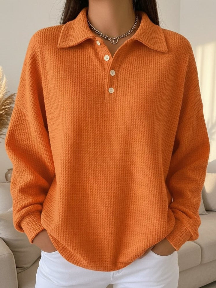 LIVIA | Textured Polo Sweater