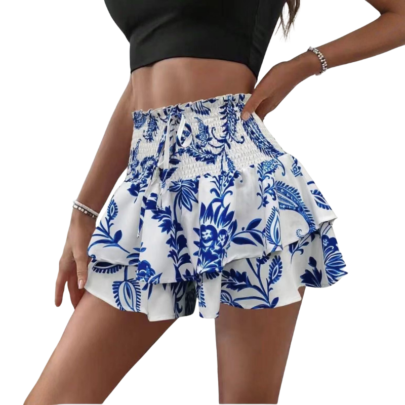 KIRRA | High Waist Floral Tie Front Wide Leg Shorts