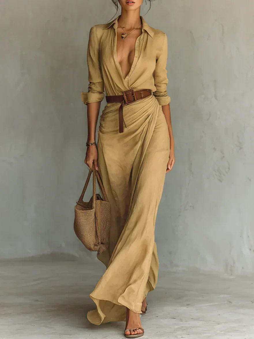 CAMILLE | Elegant Floral Print Maxi Dress
