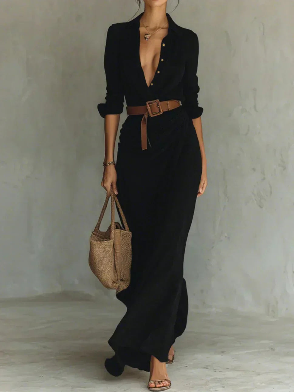 CAMILLE | Elegant Floral Print Maxi Dress
