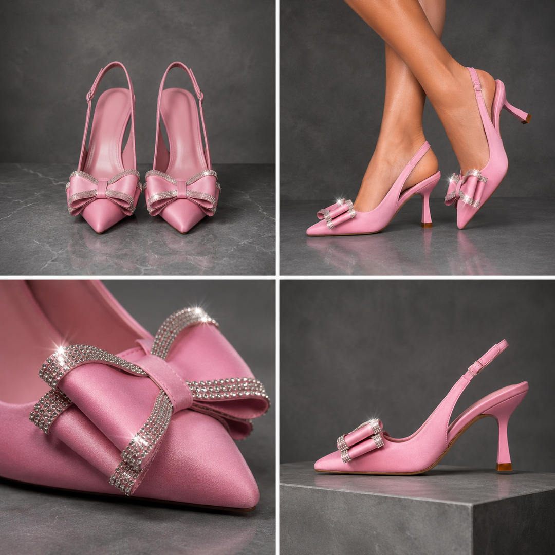 RUBIAN | Crystal Bow Heels
