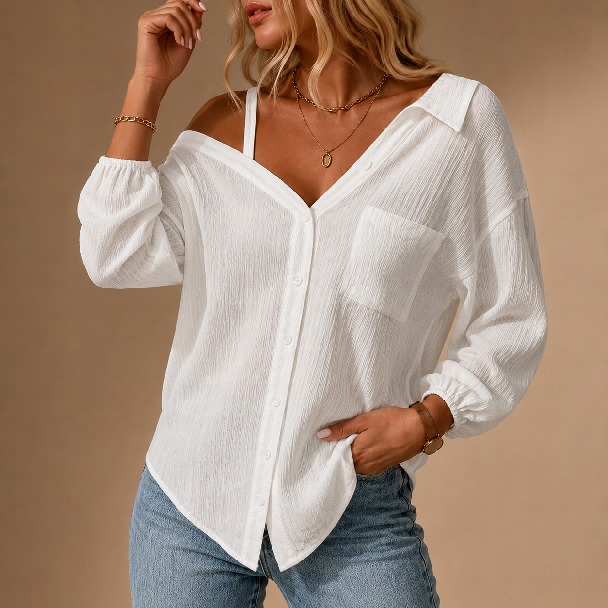 SHEENA | Off-Shoulder Shirt