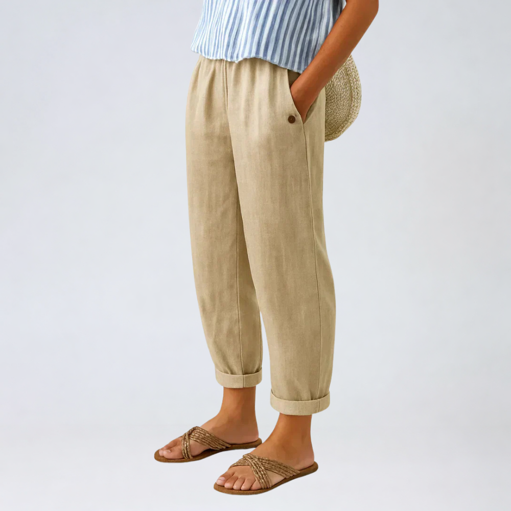 EVIE | Lightweight Wide-Leg Trousers