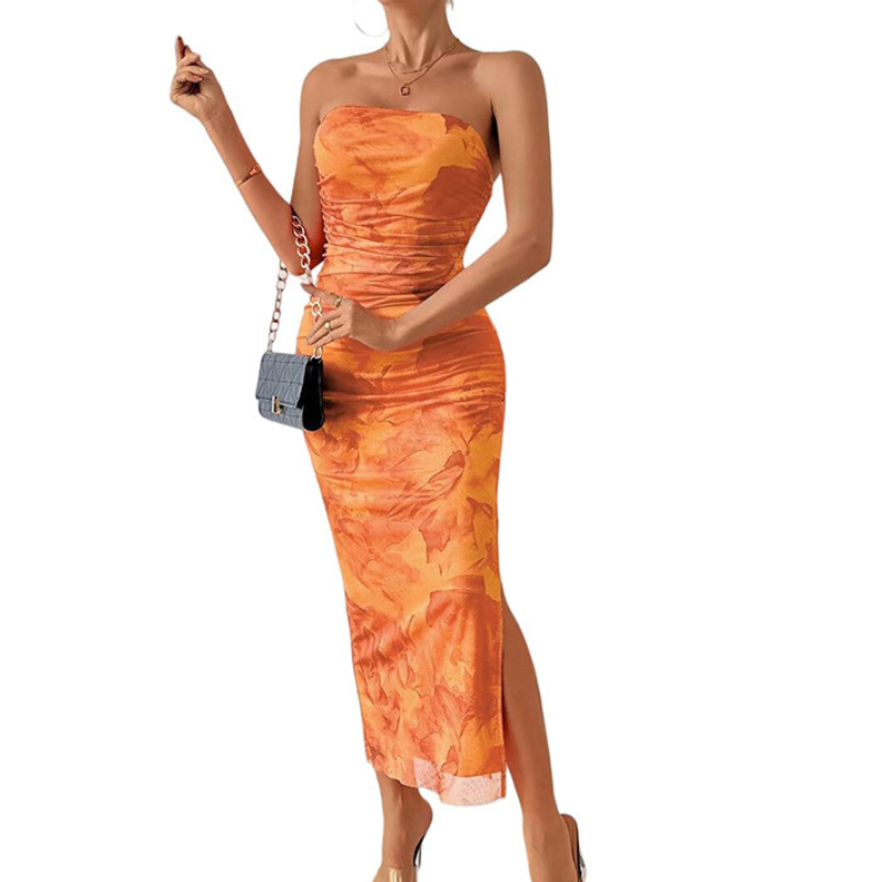 MINA | Modern Sleeveless Ruched Maxi Dress