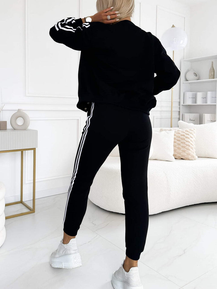 JOLIE  | Women's Striped Jacket, Vest & Pants Set