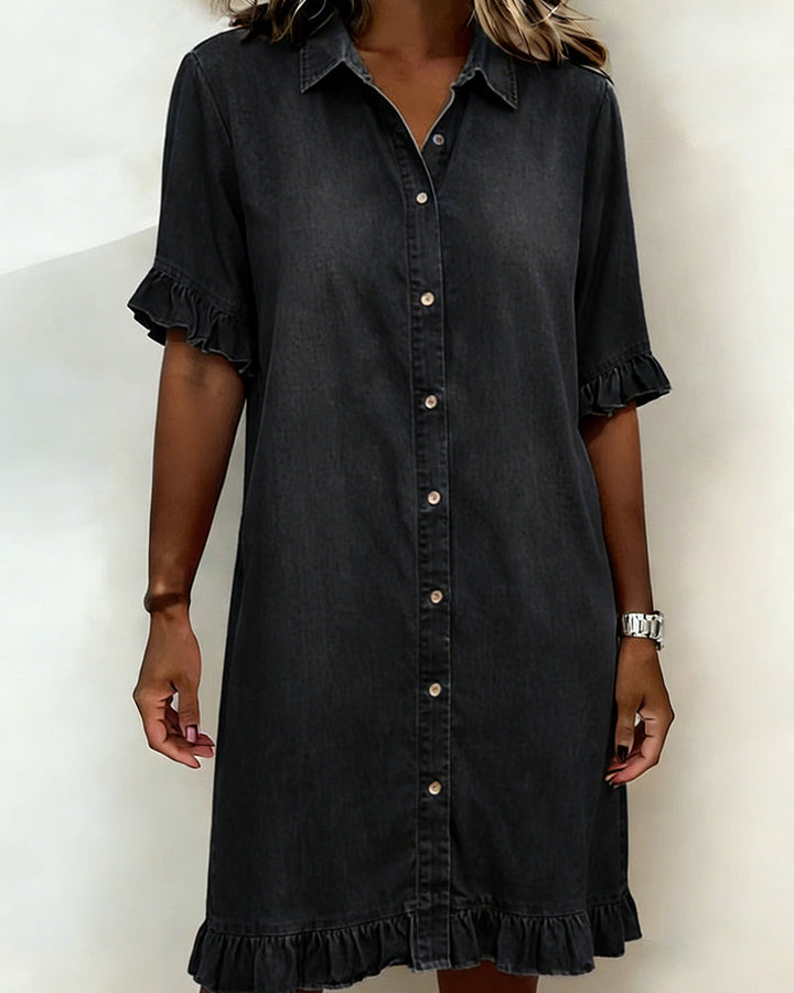 MAYAH | Comfortable 100% Cotton Dress with Flattering Ruched Detailing