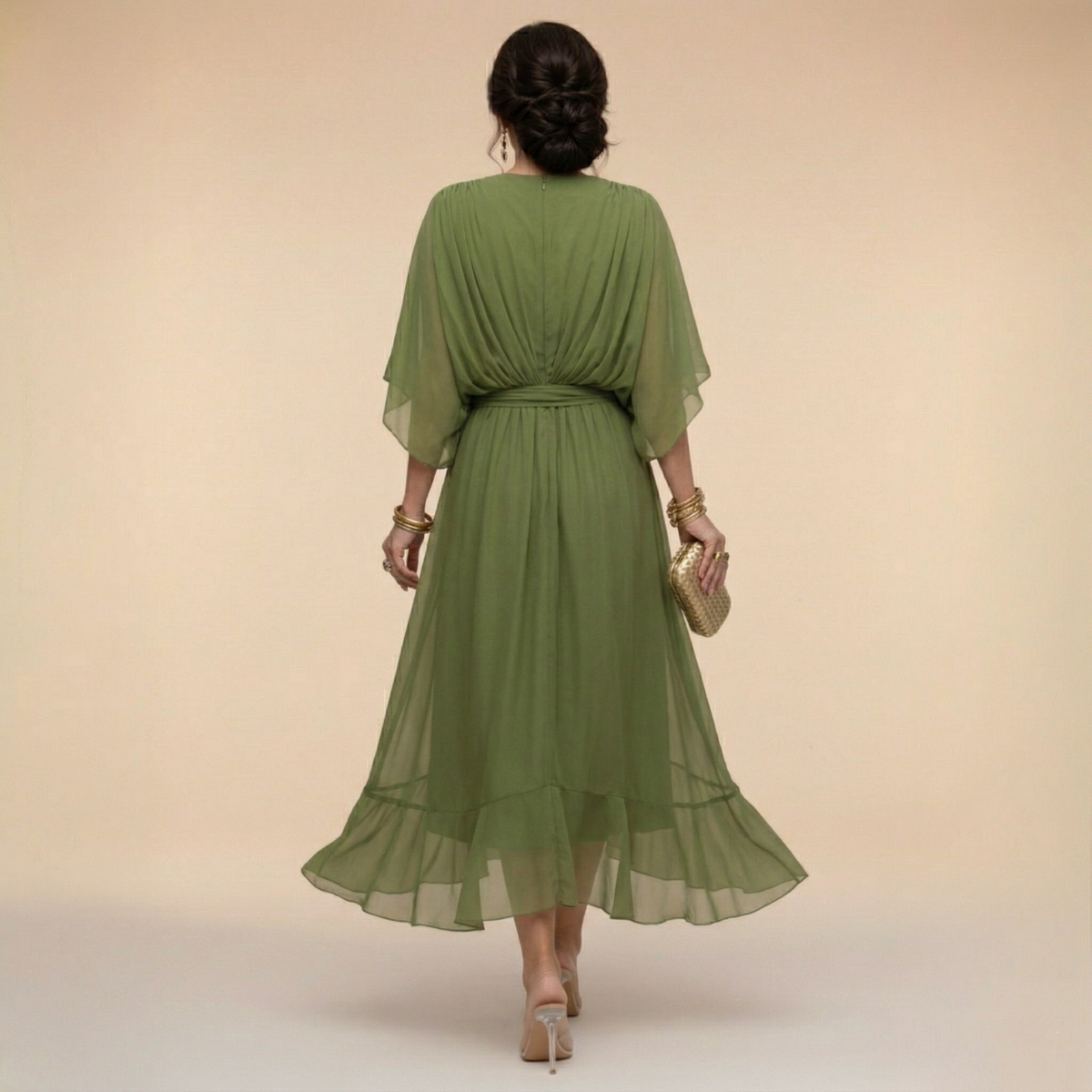 ERICA | Elegant V-Neck Maxi Dress